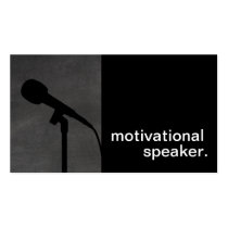 Modern Chalkboard Silhouette Motivational Speaker cartes de visite
