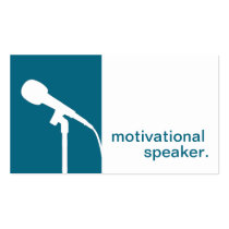 Modern Silhouette Icon Motivational Speaker cartes de visite