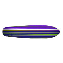 Moderne dunkelblaue weiße und hellgrüne Streifen Skateboarddeck