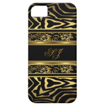 Moderne Hülle Gold Schwarz iPhone 5 Hülle