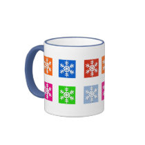 Moderner Pop-Kunst-Farbblock-Schneeflocke-Feiertag
