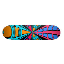 Moderner rosa blauer Halbrundentwurf Skateboard Bretter