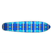 Modernes blaues rosa kariertes personalisiertes deck