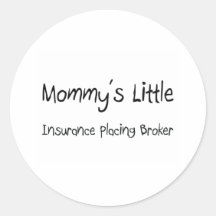 Mommys wenig Versicherung, die Makler setzt Aufkleber