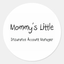 Mommys wenig Versicherungs-Kundenbetreuer Runde Sticker