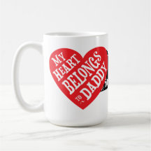 Mon coeur appartient au papa - tasse de cadeau de 