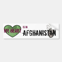Mon coeur est en Afghanistan Adhésifs Pour Voiture