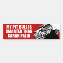 MON PITBULL EST UN BUMPERSTICKER PLUS FUTÉ AUTOCOLLANTS POUR VOITURE