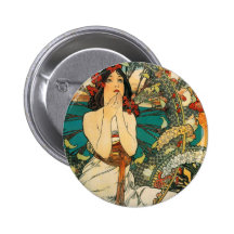 Monaco Monte Carlo Alphonse Mucha Buttons