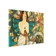 Monaco Monte Carlo durch Alphonse Mucha Gespannter Galeriedruck