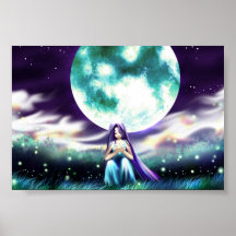 Mond-Mädchen Plakate