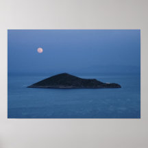 Mond über Agia Kyriaki Poster