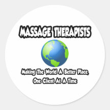 Monde de thérapeutes de massage… un meilleur endro autocollants ronds