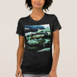 Monde d'or de mer de poissons de truite t-shirt
