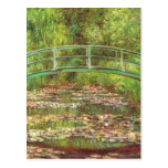 Monet Brücke über SeeRosen-Teich Postkarte