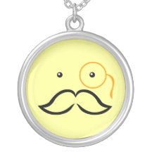 Monocle et moustache collier