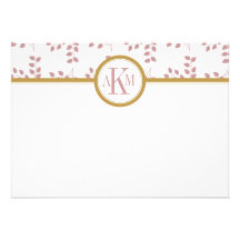 Monogramm-Anmerkungs-Karte Individuelle Einladungskarte