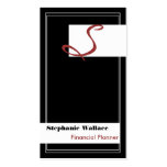 Monogramm-Finanzplaner-Visitenkarte-rotes Schwarze