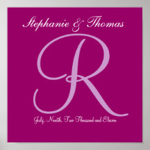 Monogramm-Plakat-Klassische Hochzeit