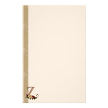 Monogramm stationäres Z Personalisierte Druckpapiere