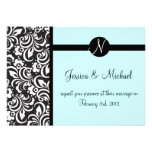 Monogramme de faire-part de mariage de bleus layet