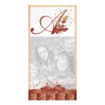 Monogramme de thanksgiving un carte photo cartes de vœux avec photo