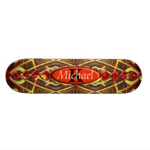 Monogramme d'éclat de couleur de notes musicales skateboards personnalisés