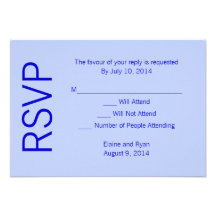 Monogramme moderne - bleu invitations personnalisées