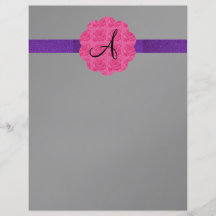 Monogramme rose noir de roses prospectus en couleur