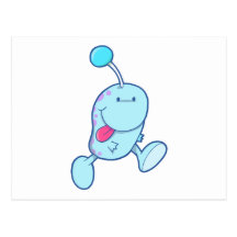 monstre bleu adorable de goofball cartes postales