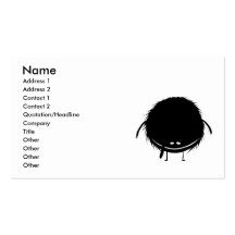 monstre brouillé noir de duzzle cartes de visite professionnelles