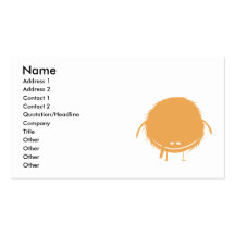 monstre brouillé orange de duzzle modèles de cartes de visite