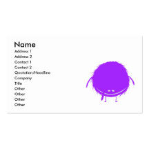 monstre brouillé pourpre de duzzle modèle de carte de visite