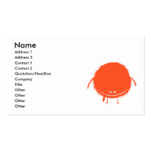 monstre brouillé rouge de duzzle modèle de carte de visite