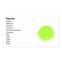 monstre brouillé vert de duzzle carte de visite