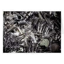 monstre de cheveux carte de vœux