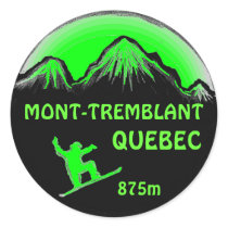 Mont Tremblant Quebec grüne Snowboard-Kunstaufkleb