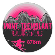 Mont Tremblant Quebec rosa Ski-Kunstaufkleber