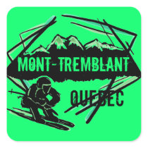 Mont Tremblant Quebec Ski-Grünaufkleber