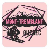 Mont Tremblant Quebec Ski-Rosaaufkleber