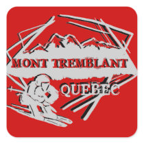 Mont Tremblant Quebec Skilogo-Rotaufkleber