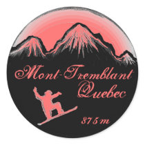 Mont Tremblant rosa Snowboard-Kunstaufkleber