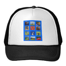 Montage bleu casquette de camionneur