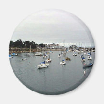 Monterey-Hafen-Wasser-Boote Kühlschrankmagnete