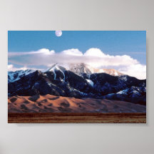Monument national grand de dunes de sable affiche