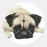 "Mops-" Hundekunst-Aufkleber