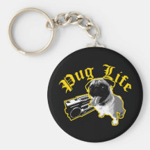 Mops-Leben $7,50 sammelbares Keychain Schlüsselband
