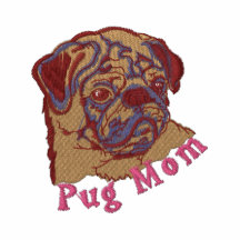 Mops-Mamma gestickte T-Shirts Polo