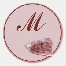 Morceau de tarte adhésifs ronds