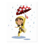 Morgan sous la pluie cartes postales